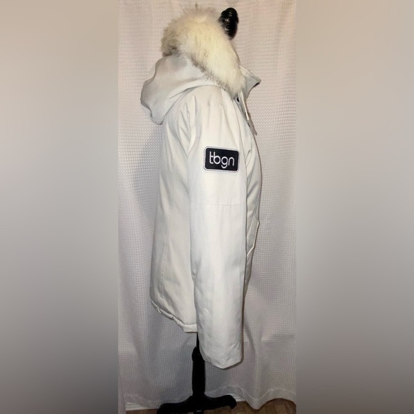 Women’s Toboggan Canada down filled white Parka Sz Large - Picture 6 of 17